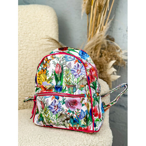 Kvetovaný ruksak LEYLA veľkosť:  farba: rosered/white