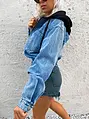 Denim bunda s kapucňou LINZARA*