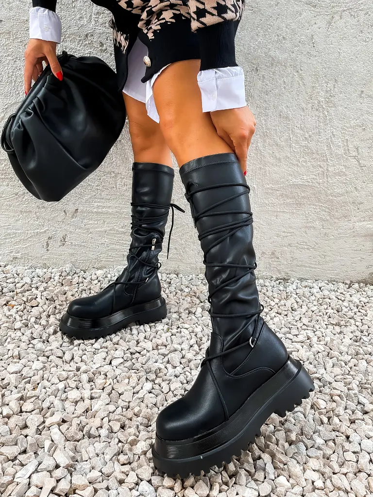 Platformové vysoké čižmy MAVISE*