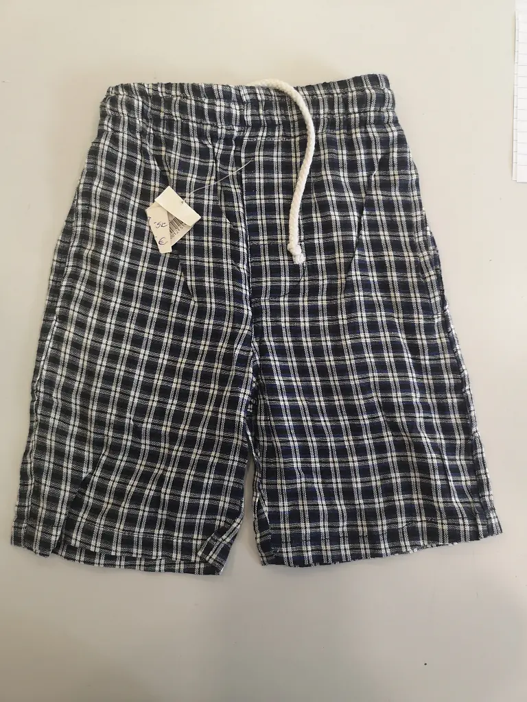 Detské kockované krátke nohavice*