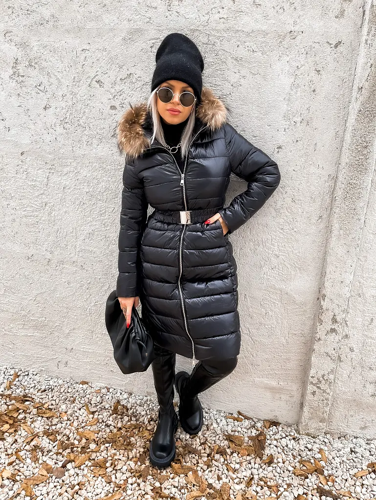 Zimná bunda s kožušinkou a kapucňou ORETHA+