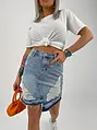 Roztrhaná denim sukňa CARLY*