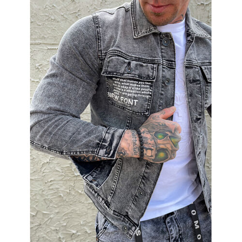 Pánska denim bunda+ veľkosť: 4XL