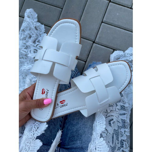 Biele dámske šľapky REMY+ veľkosť: 36