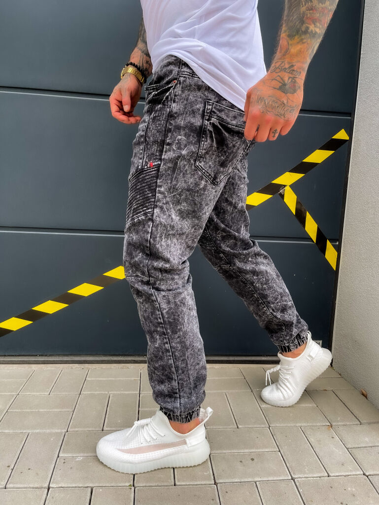 Štýlové pánske rifle s gumeným pásom+ - next