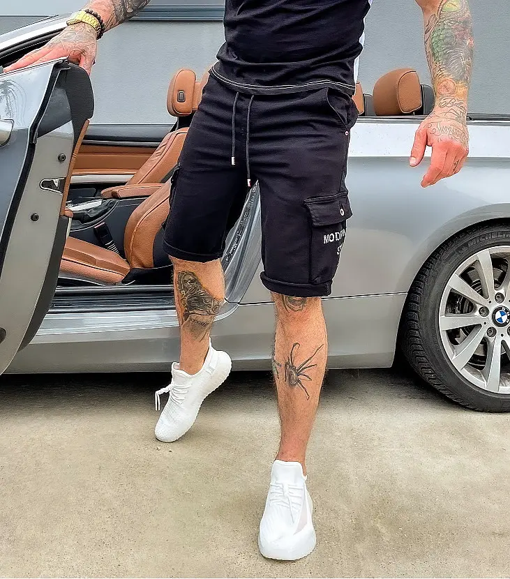 Teplákové bermudy s gumeným pásom+ - next