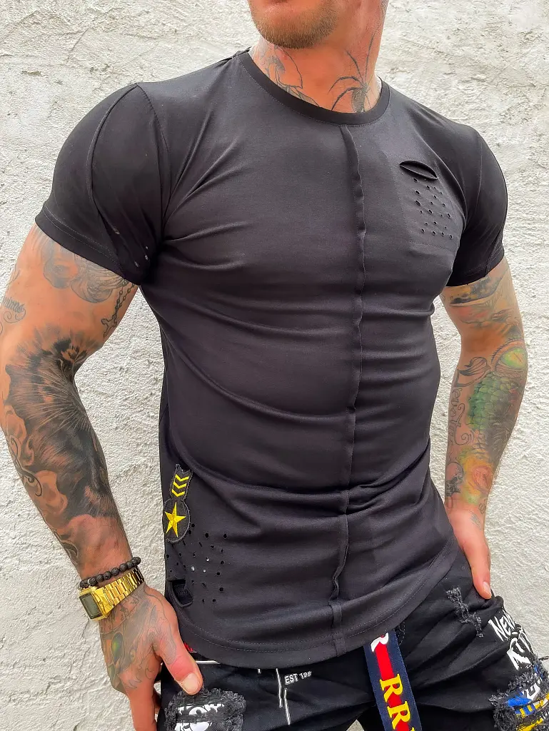 Čierne pánske tričko - next