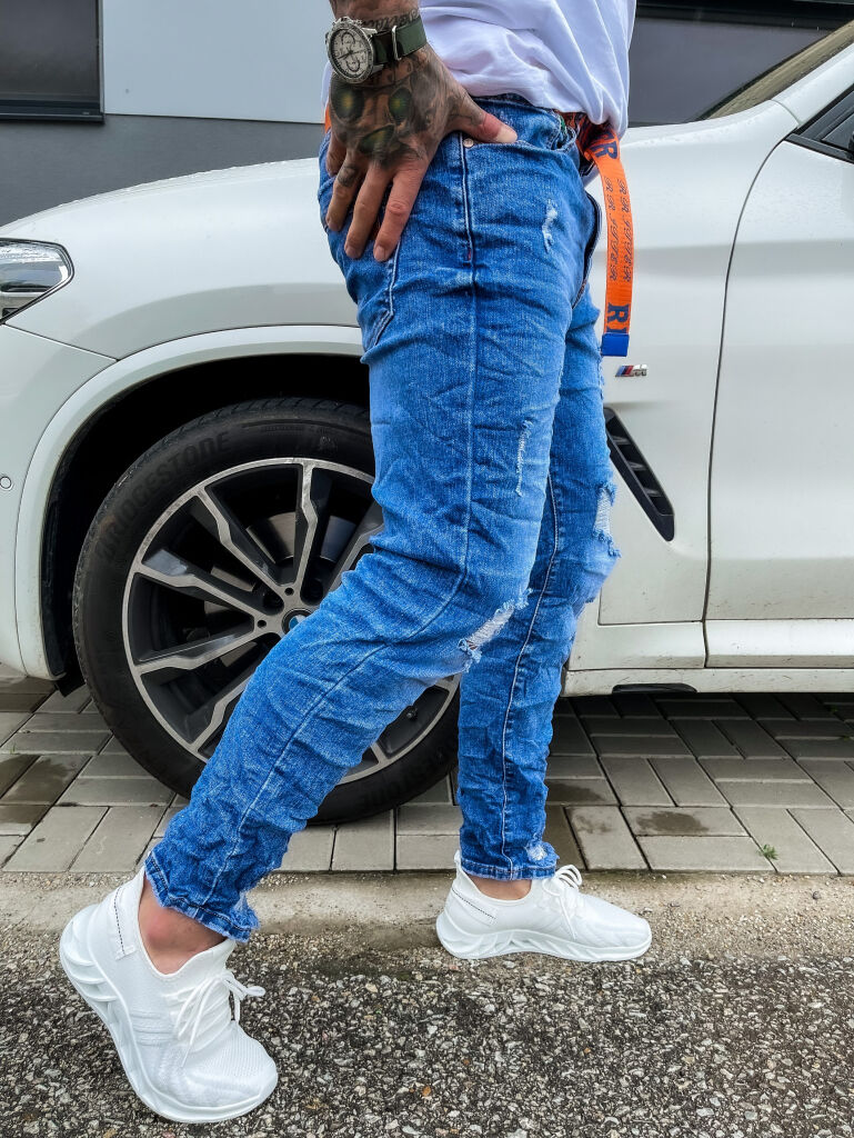 Štýlové pánske rifle s opaskom+ - next