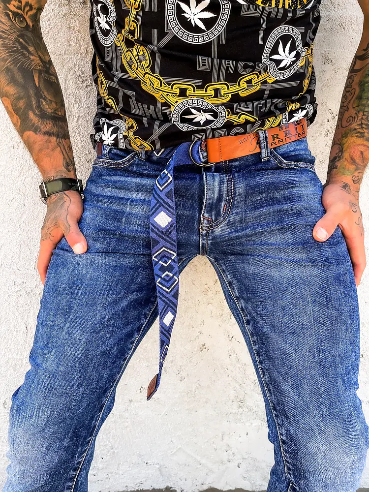 Štýlové pánske rifle s opaskom+ - next