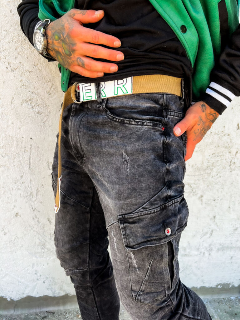 Štýlové pánske rifle s opaskom+ - next