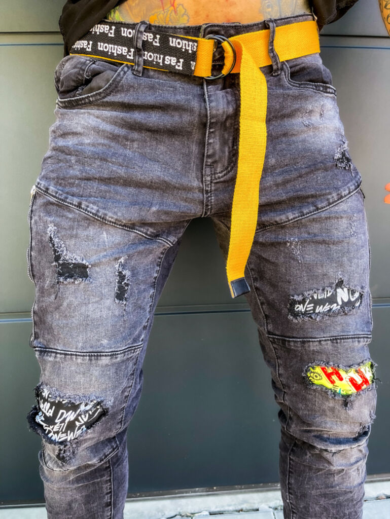 Štýlové pánske rifle s opaskom+ - next