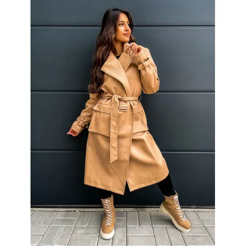 Koženkový kabát FORNILA+ veľkosť: L