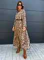 Leopardie košeľové šaty s opaskom DAELLA+