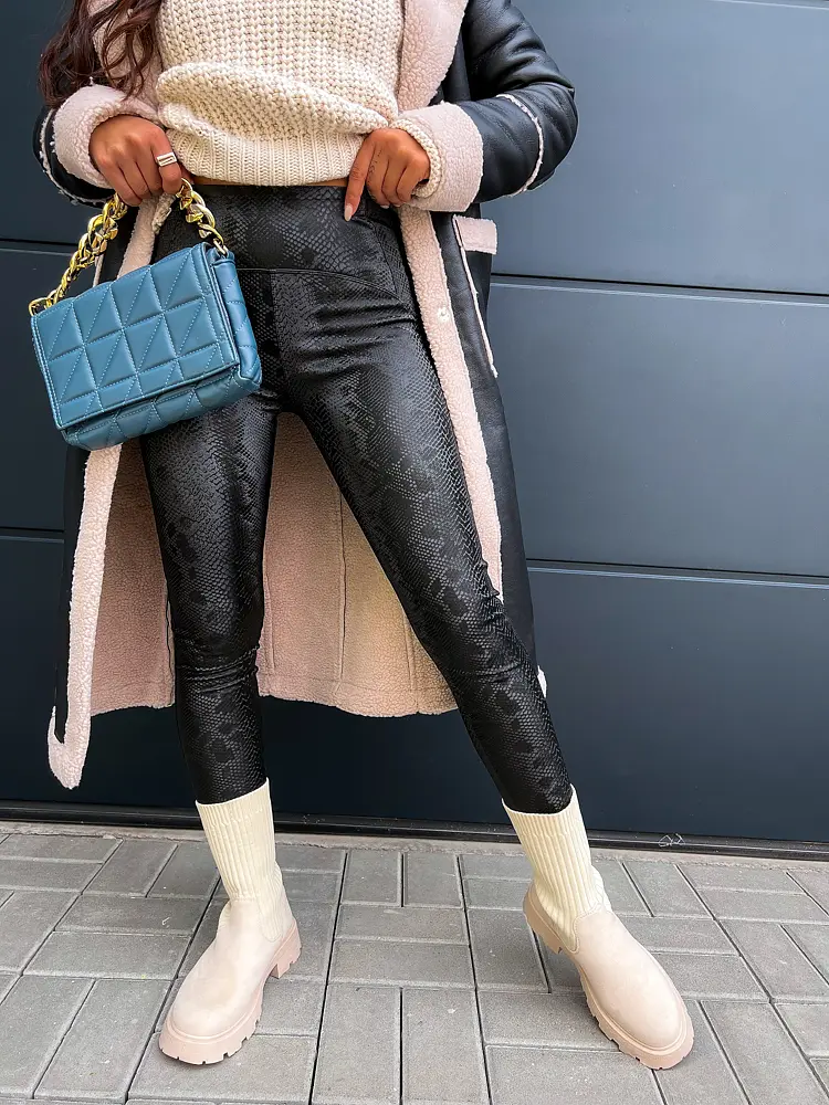 Dámske koženkové legíny+ - next