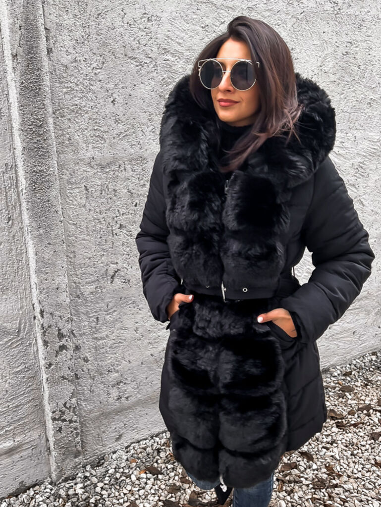 Zimná bunda s hustou kožušinou OLIWIA+