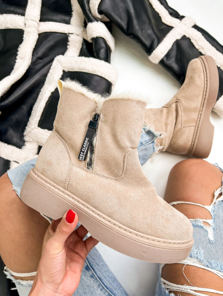 Béžové dámske snehule YOLAN+