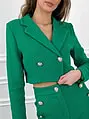 Elegantné skrátené sako so zlatými gombíkmi AVRIL+