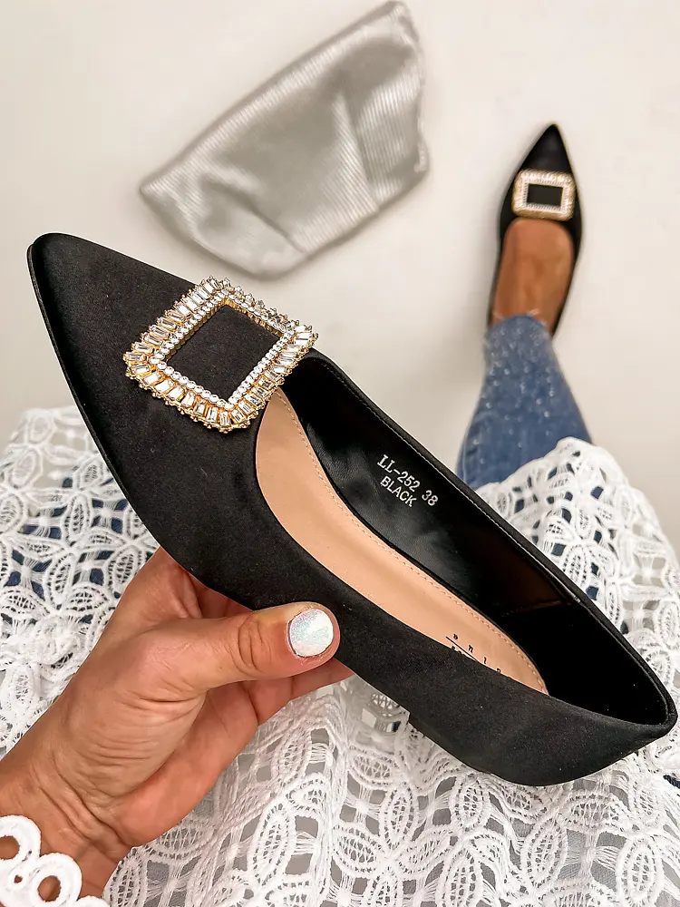 Saténové balerínky s ozdobou FAORA - next