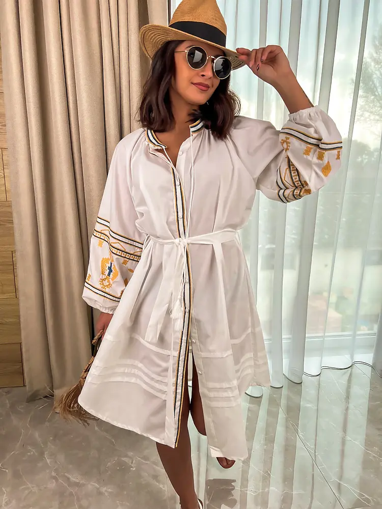 Elegantné košeľové šaty CEYANA - next