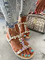Sandále zdobené kamienkami LAURYNN