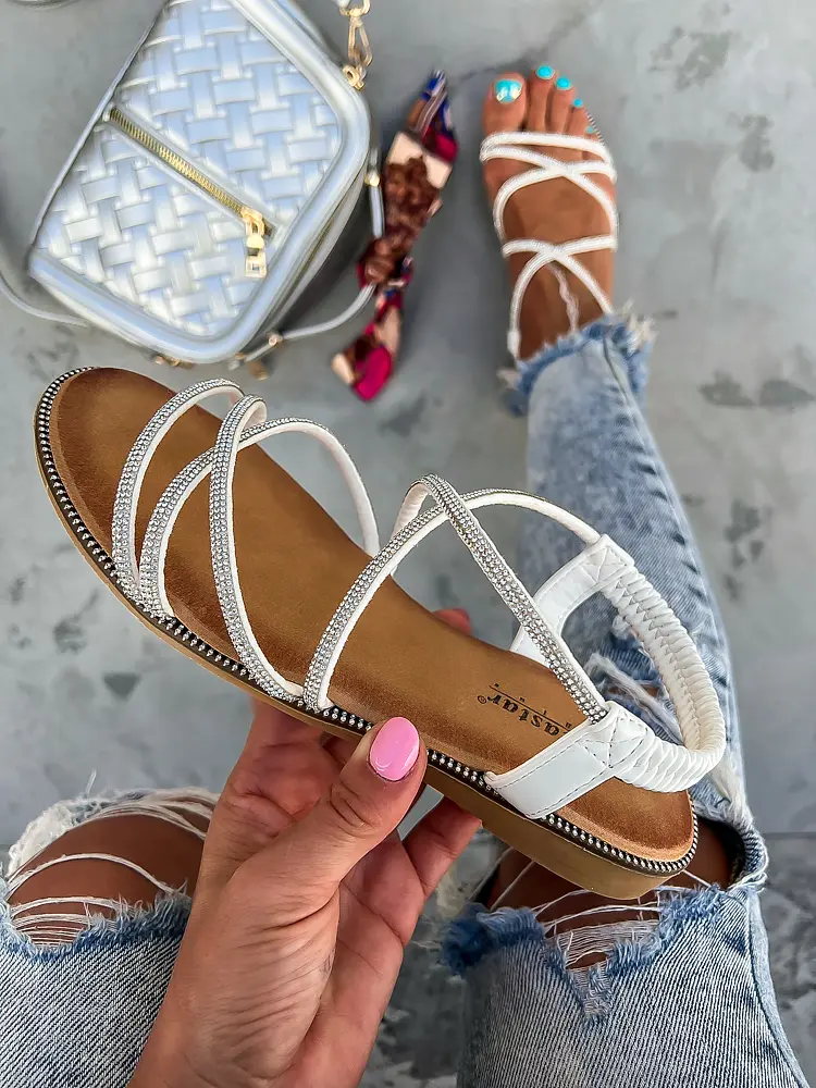 Sandále zdobené kamienkami LANDON- - next