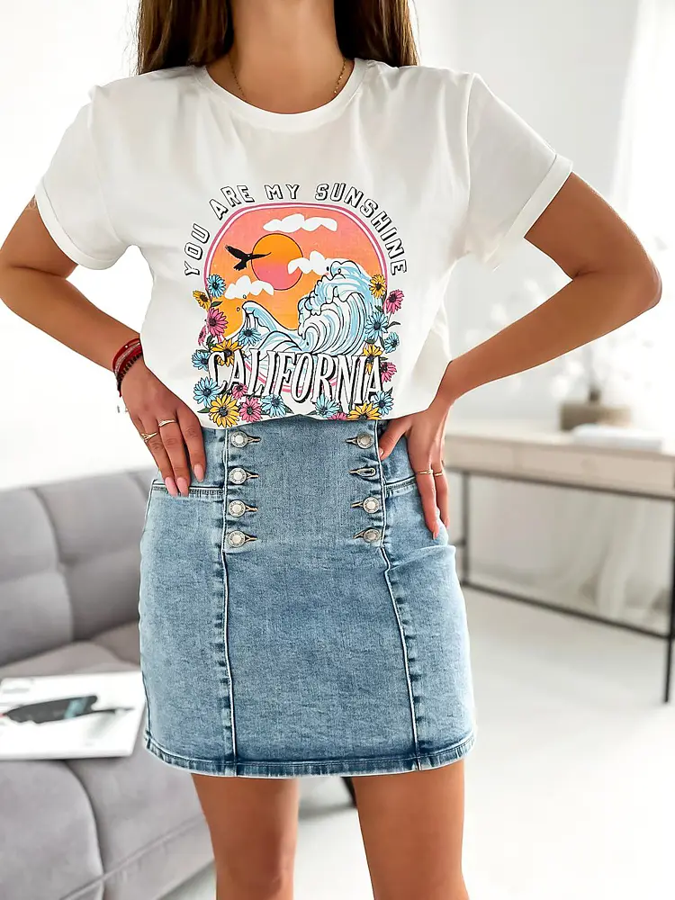 Denim sukňa s gombíkmi MORA - next