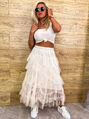 Dlhá krémová tylová sukňa GRACY