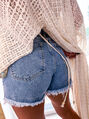 Denim šortky zdobené nitmi ZYVA