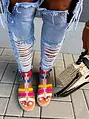Pestré sandále espadrilky ADARA