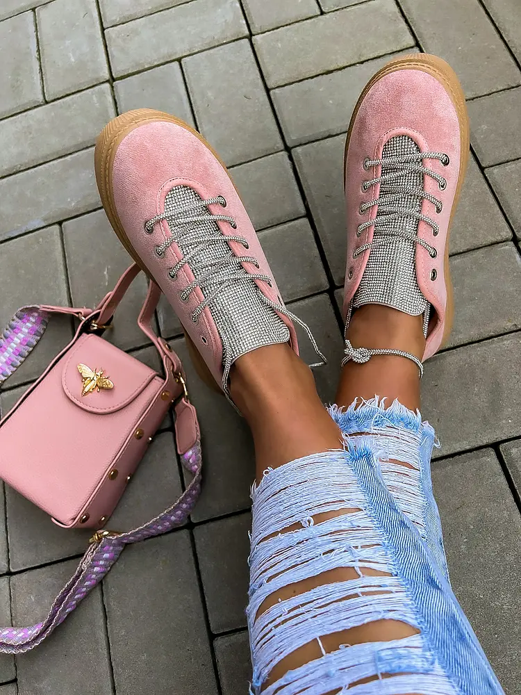 Tenisky zdobené kamienkami MARIEL