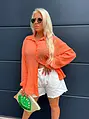 Oranžová dámska košeľa HATSEY