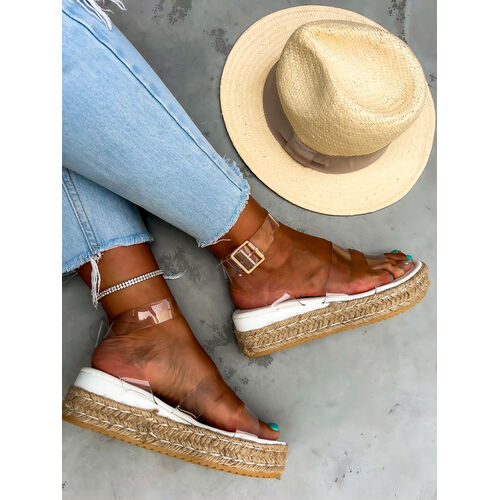 Transparentné sandále espadrilky NEISHA+ veľkosť: 40