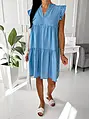 Babydoll denim šaty MEDEA*