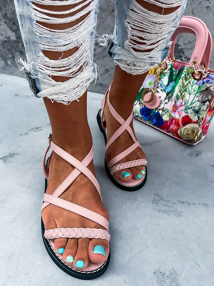 Baby pink sandále ABRILLA-