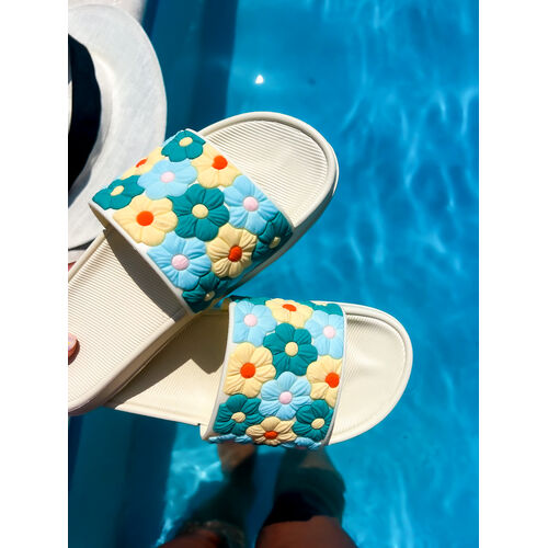 Kvetované gumené papuče FLOWER+ veľkosť: 36