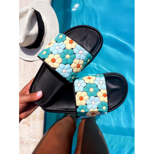 Kvetované gumené papuče FLOWER+ veľkosť: 36