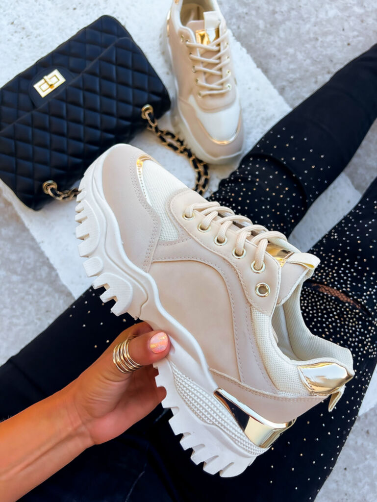 Krémové dámske tenisky NORMA+