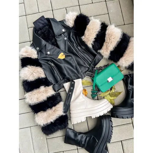 E-shop Koženková bomber bunda SAFIRA
