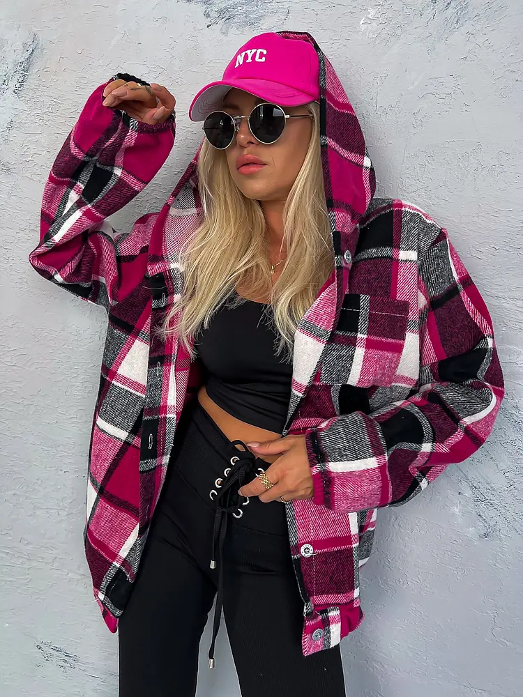 Kockovaná vrchná košeľa s kapucňou SYDNEY - next