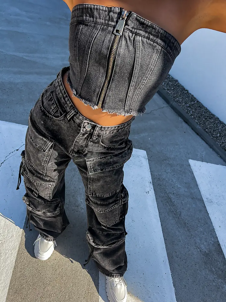 Denim top na zips SURIYA+ - next