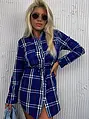 Kockované košeľové šaty bez opasku*