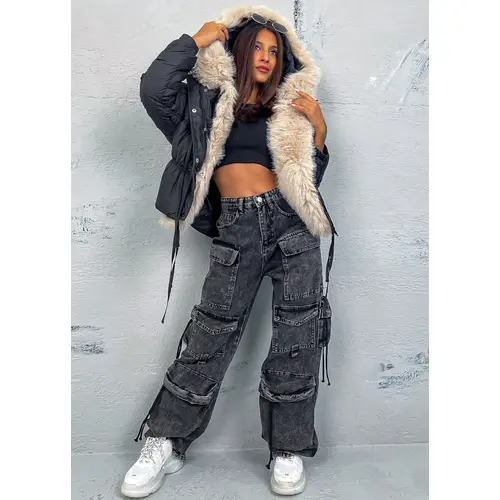 Extravagantné wide-leg rifle  veľkosť: S