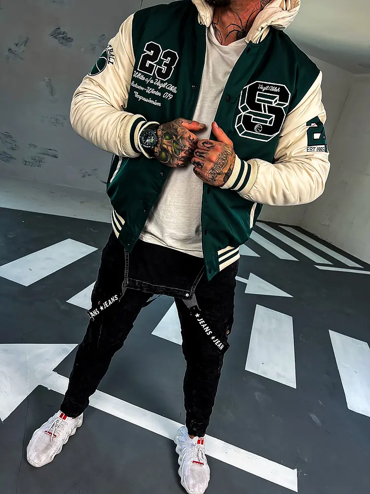 Ležérny baseballový bomber s kapucňou+ - next