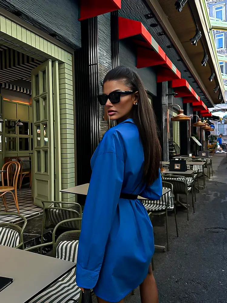 Košeľové šaty bez opasku TERRY+ - next