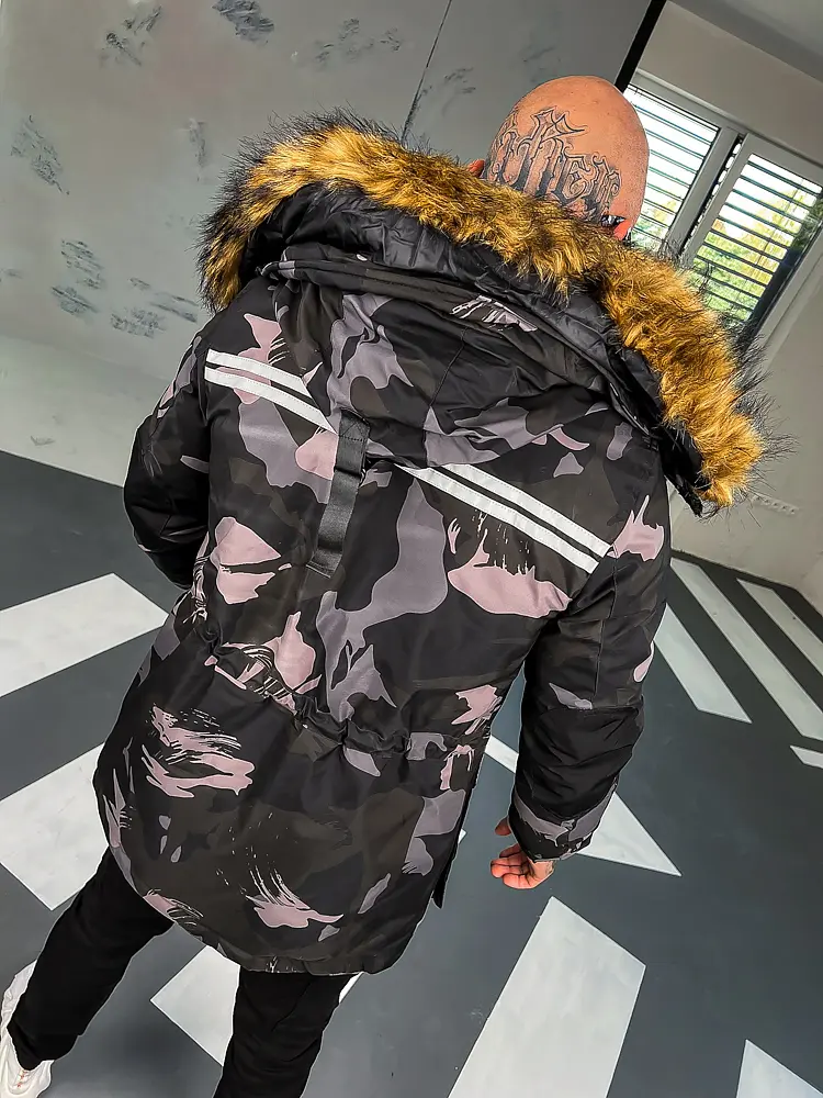 Pánska bunda s neodnímateľnou kapucňou+ - next