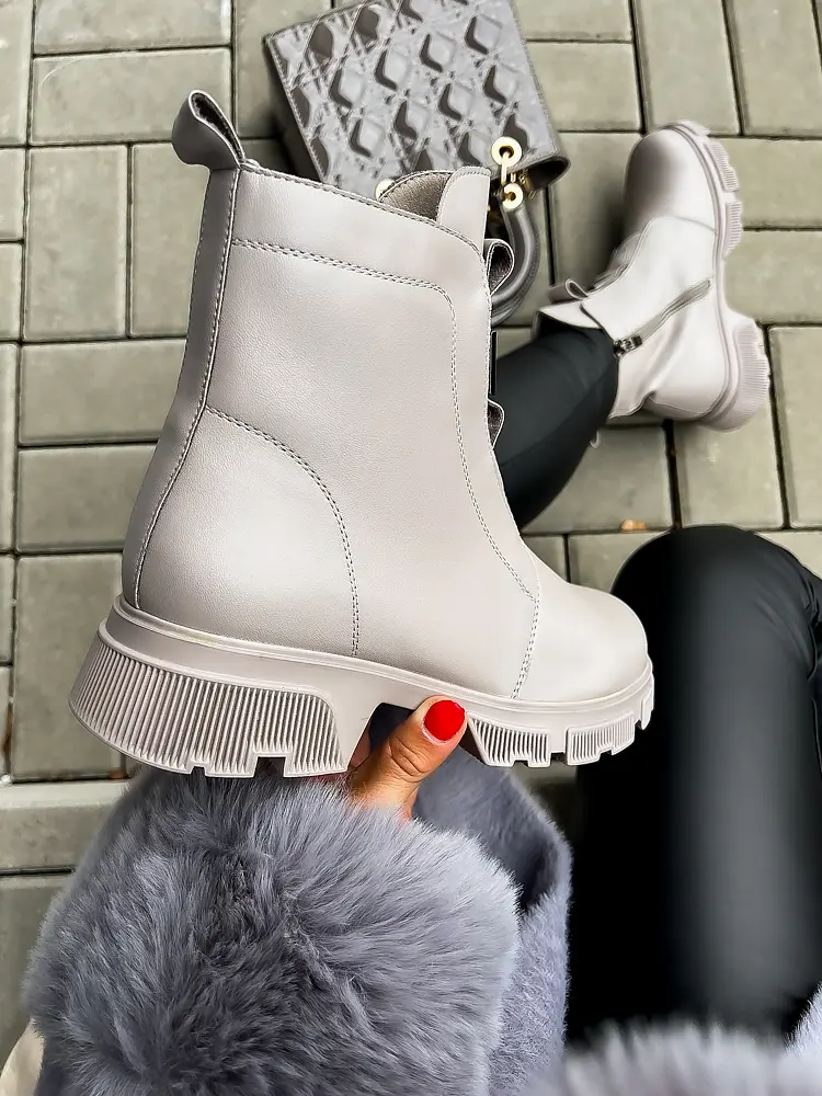 Sivé dámske čižmy DYTA - next