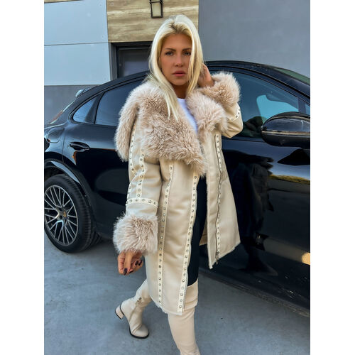 E-shop Koženková zimná bunda s kožušinkou TAMARA*