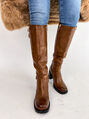Hnedé vysoké čižmy DOLLYN+