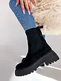 Čierne ponožkové členkové čižmy EMALYN