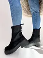 Čierne ponožkové členkové čižmy EMALYN